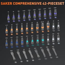 42 in 1 Magnetic Screwdriver Set, Ratchet Screwdrivers Kit with Storage Case Multi Screw Drive with Detachable Ratchet Handle Portable Repair Screwdriver Set for Furniture Electronics Cars Bicycle