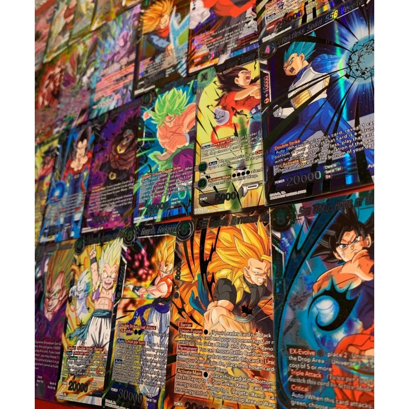 5 Super Rare SR Dragon Ball Super Cards - Gold