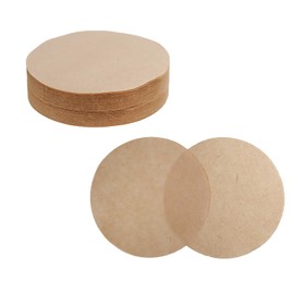 Casoter 100 Pcs Unbleached Coffee Filters 6.4 cm Natural Round Replacement Paper Compatible with Aerobie Aeropress Coffee Filters