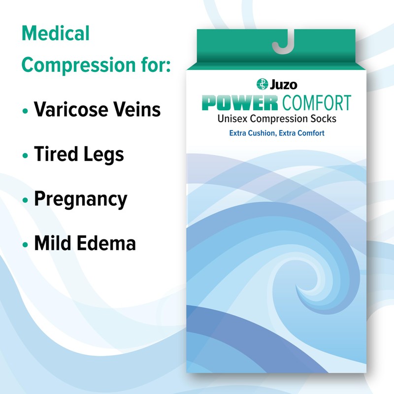 Juzo Power Comfort Knee High Compression Sock, 15-20 mmHg –