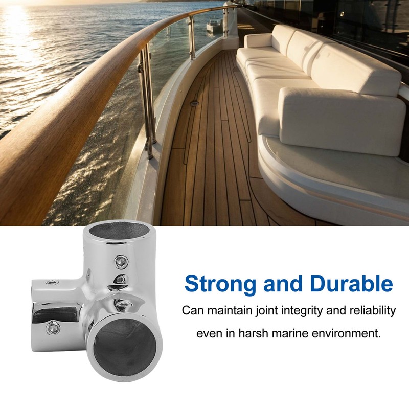 Boat Handrail Tee Connector 316 Stainless Steel Heavy Duty Pipe