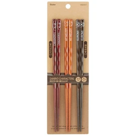 Skater ANEN45T-A Wooden Chopsticks 9.1 inches (23 cm), Set of 3 Pairs for Adults, Chopsticks, Chopsticks