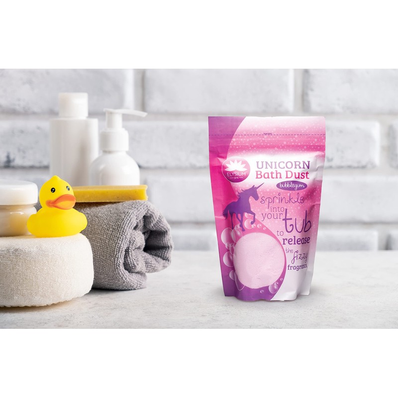 Elysium Spa Bubblegum Scented Unicorn Bath Dust