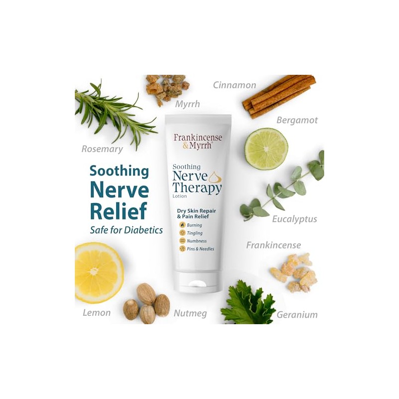 FRANKINCENSE & MYRRH Nerve Therapy Lotion, Diabetic Neuropathy, 3 oz