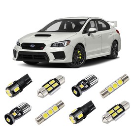 BRISHINE White Interior LED Lights Kit for 2004-2020 2021 2022 Subaru WRX/WRX STI/Impreza Super Bright 6000K LED Interior Light Bulbs Package + License Plate Lights and Install Tool