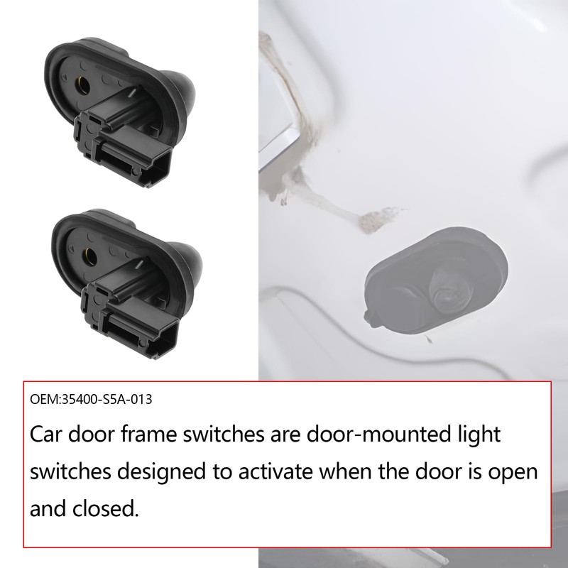 eMagTech 2Pcs Door Jamb Switch Interior Dome Light Push Buttons