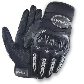 Motorcycle Gloves Anti Slip Motorbike Racing Street Durable Motocross (Black, XXL)