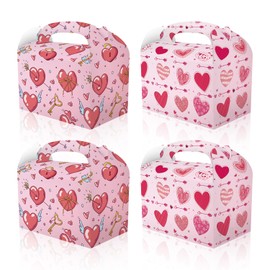 CPTBAG 12 Pack Valentine's Day Party Favors Boxes Valentine's Day Candy Goodie Boxes Love Heart Boxes Gift Treat Boxes for Valentines Day Mothers Day,Anniversary Wedding Party Decorations