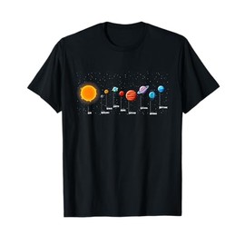 Solar Systems Colorful Space Planets Educational Astronomy T-Shirt