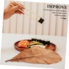 ABOOFAN 20pcs Dried Leaf Sushi Plating Mats Japanese Sashimi Decor