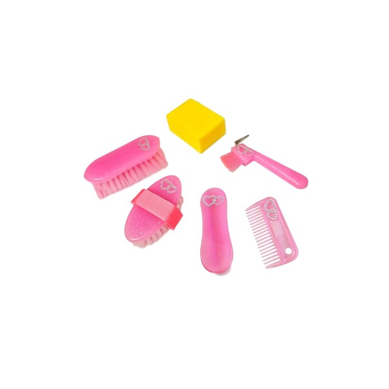 York Sweety Horse Cleaning Set with Bag (Pink)
