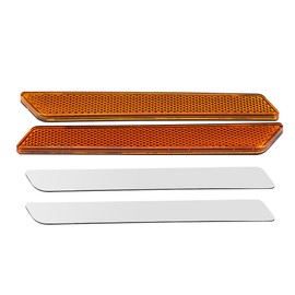 Pair of Hard Saddlebag Latch Cover Reflectors for FLHT FLT FLHX 2014-2017 Orange