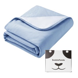 BubblePanda Rayon Made from Bamboo Baby Blanket for Boys Girls Neutral Soft Crib Blanket Toddler Quilt Comforter Newborn Nursery 30 x 40 Inch Blue