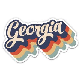 Squiddy Georgia Retro Letters Style - Vinyl Sticker Decal for Phone, Laptop, Water Bottle (3" Wide)
