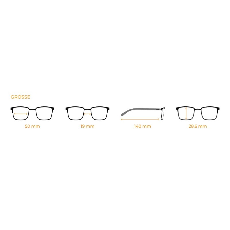 Generisch Dilem Original Brille RB010 mit Wechselbügel ZC702 - Perfekte