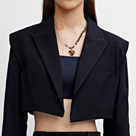 KYEYGWO Crystal Bead Bracelet for Women, Heart Stone Pendant, Heart Shape Gemstone Necklaces, Chakra Bracelets, Love Pearl Necklaces, Healing Stone Wrap Bracelet, Two-Tone Blessing Jewellery, Nylon