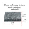 uxcell 50pcs Furniture Pads Square 1 1/2" Self-Stick Non-Slip Anti-Scratch