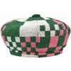 Kangol Pop Gingham Jax Beret - Turf Green/Pepto/L