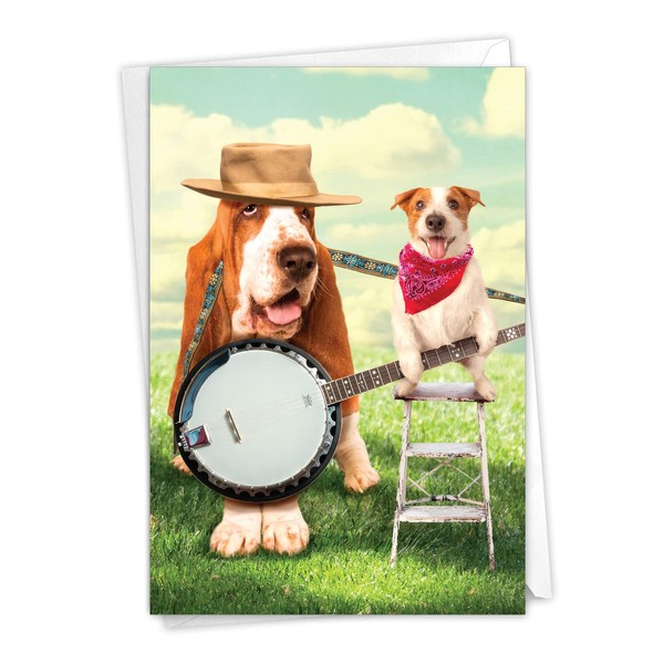 NobleWorks Beautiful Music - Anniversary Greeting Card with Envelope (4.63