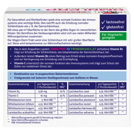 Doppelherz system OMNI PRO 10-8 Billion Bacterial Cultures from 10 Bacterial Strains - Drinking Granules with Delicious Vanilla Flavour - 20 Portion Bags