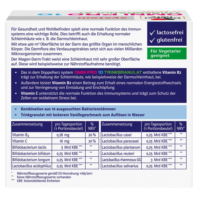 Doppelherz system OMNI PRO 10-8 Billion Bacterial Cultures from 10
