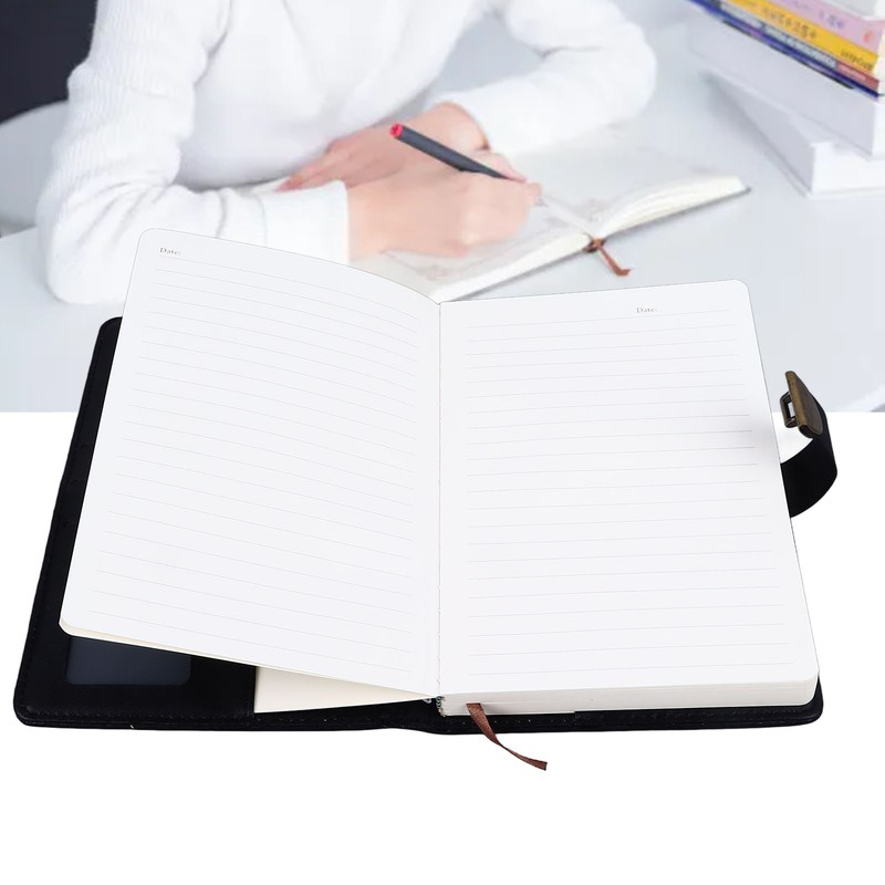 B6 Notebook Combination Lock Black Gold Retro 240 Pages Smoothing