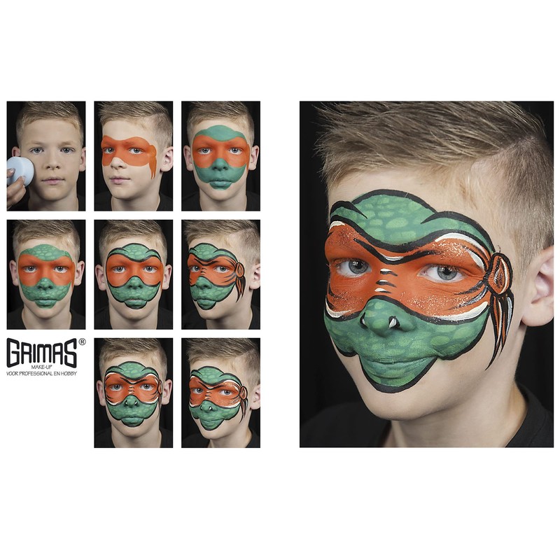 Grimas Water Make-Up, Theatre Make-Up, Children's Make-Up, 15 ml, Set