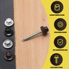 JEGONFRI 250pcs #10 x 1-1/2" Black Hex Head Self-Drilling Metal