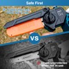 Cordless Chainsaw, Electric Chain Saw with 2 Pack 4000mAh Batteries,