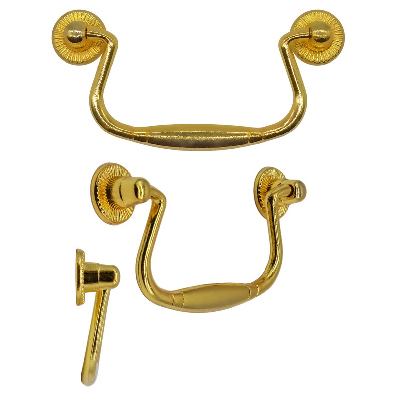 Fuxxer® 2 x Antique Drawer Handles Folding 99 x 50