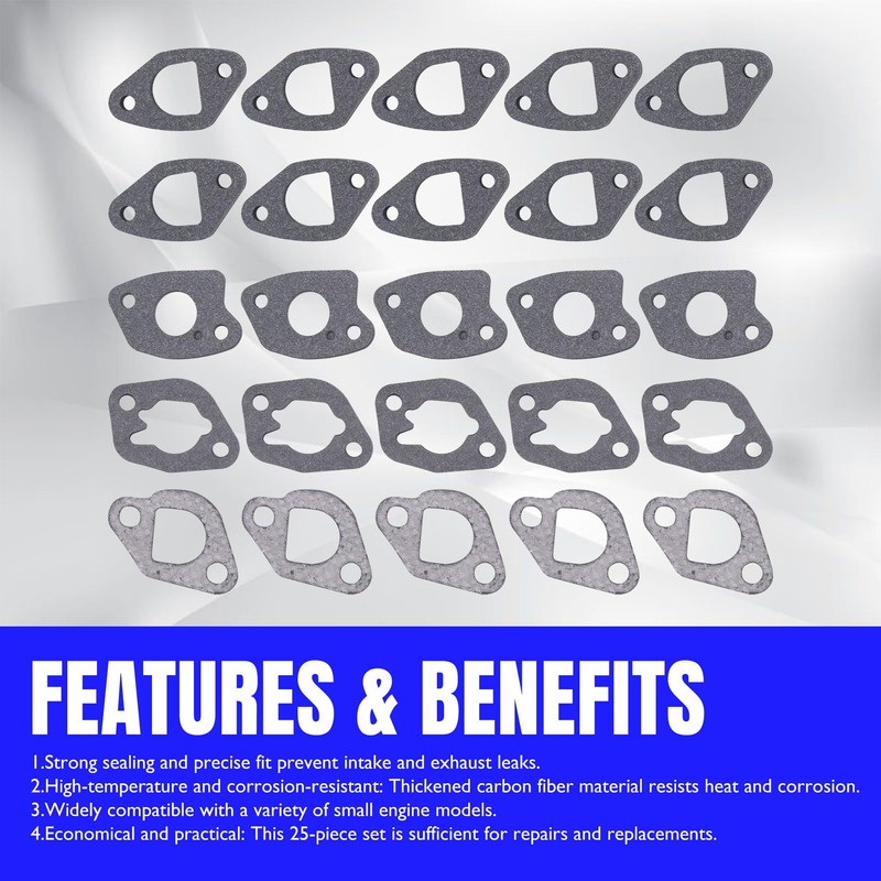 OXCANO 25 PCS Predator 212 Carb Exhaust Intake Gasket Kit