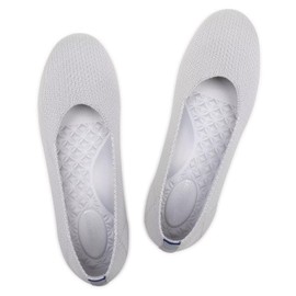 Frank Mully Zapatos planos de ballet para mujer, zapatos de vestir de punto, punta redonda, zapatos planos para caminar, zapatos planos para mujer, cuña baja, cómodos y suaves, Azul Aqua, 12 US