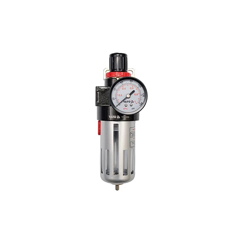 'Yato yt-2383 – Air Regulator with Gauge and Filter 1/2