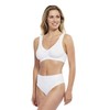 Carole Martin Full-Freedom Front Closure Wireless Cotton Bra-44 White