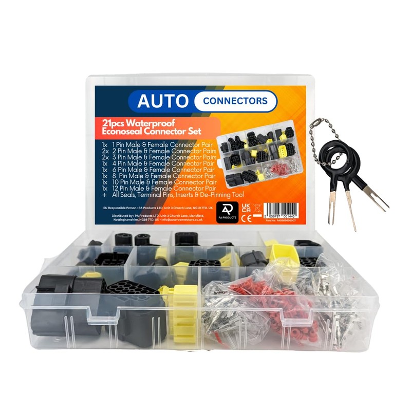 21pcs Econoseal Automotive Waterproof Connector Assortment Set 1 2 3