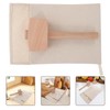 COLLBATH Ice Crushing Tool Set 2pcs Ice Bag Mallet Wood