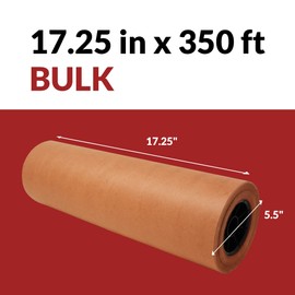 Made in USA | Bulk Value 17.25 in x 350 ft (4200 in) Reli. Pink Butcher Paper w/Dispenser Box | Serrated Cutting Blade | Food Grade Kraft Butcher Paper for Smoking Meat | Unwaxed, Meat Wrapping