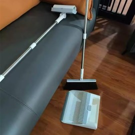 5-in-1 Foldable Cleaning Kit – All-in-One Broom, Dustpan, Pet Hair Roller, Squeegee & Wire Brush | Space-Saving, Ergonomic & Durable