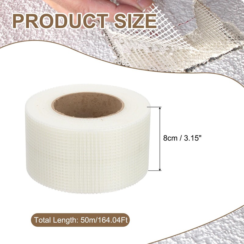 PATIKIL Drywall Repair Mesh Tape, 3 inch x 164 ft