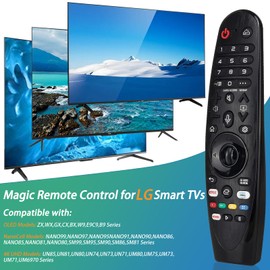 Voice Magic Remote for LG Smart TV Remote Control and Pointer Function AKB75855501 Universal LG Remote, Google/Alexa Supports Replacement AN-MR20GA MR19BA MR18BA MR650A