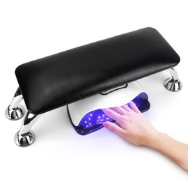 Big Arm Rest for Nails Cushion, Microfiber Leather Hand Rest for Nails Tech, Hand Rest Pillow for Nails Toenails, Detachable Nail Art Accessories Tool for Nails Tech (Black)