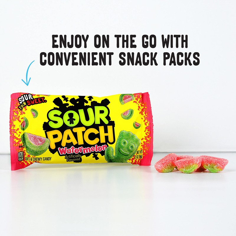 SOUR PATCH KIDS Watermelon Soft & Chewy Candy, 24 -