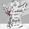 Jetec Sympathy Bereavement Gift Angel Red Cardinal Acrylic Memorial Gift
