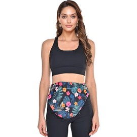 WearWan Colostomy Bag Covers for Men and Women, Stylish Ostomy Belt to Hold Colostomy Bags, Ostomy Belts for Men Abdomen, Hibiscus (L)