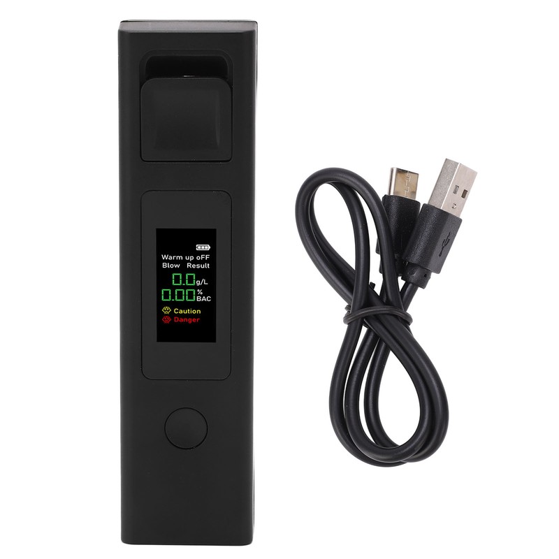 Portable Drunk Tester High Accuracy LCD Display Breathalyzer Rechargeable Air