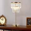 Bedside Lamp for Bedroom, Gold Crystal Table Lamp 18 Inches,