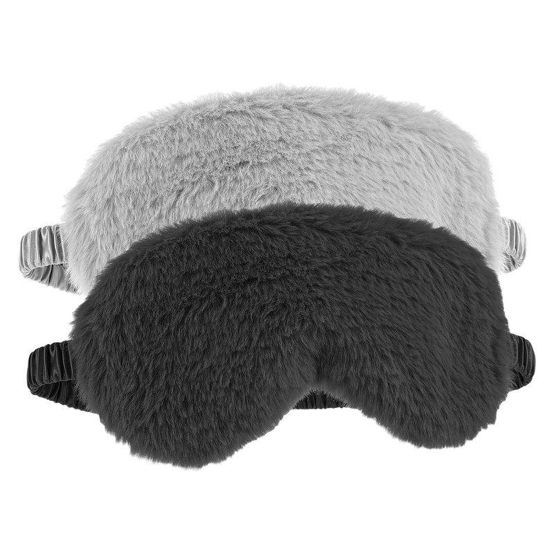 WY LIGHTING LEVEL 2 Pcs Plush Eye Mask Soft Sleeping