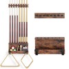 WHEARTED Wall Mount Pool Stick Holder, Billiards Pool Cue Rack