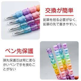 Stackable Pencils [6 pieces] Funny Stationery Pencils HB Non-Sharpened Pencils Building Blocks Pencils Funny Stationery Set Stationery Cute Elementary School Stationery Rocket Pencils Party Favors