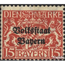 Prophila Collection Bavaria D34y A Mint NH ** MNH 1919 State Crest (Stamps for Collectors) Flags / Coat of Arms / Maps